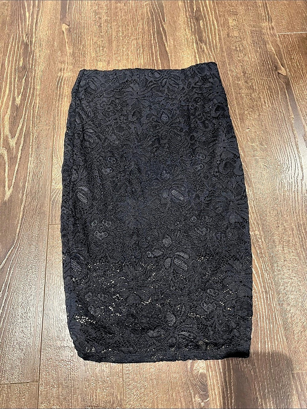 Black Floral Lace Mini Skirt Like New